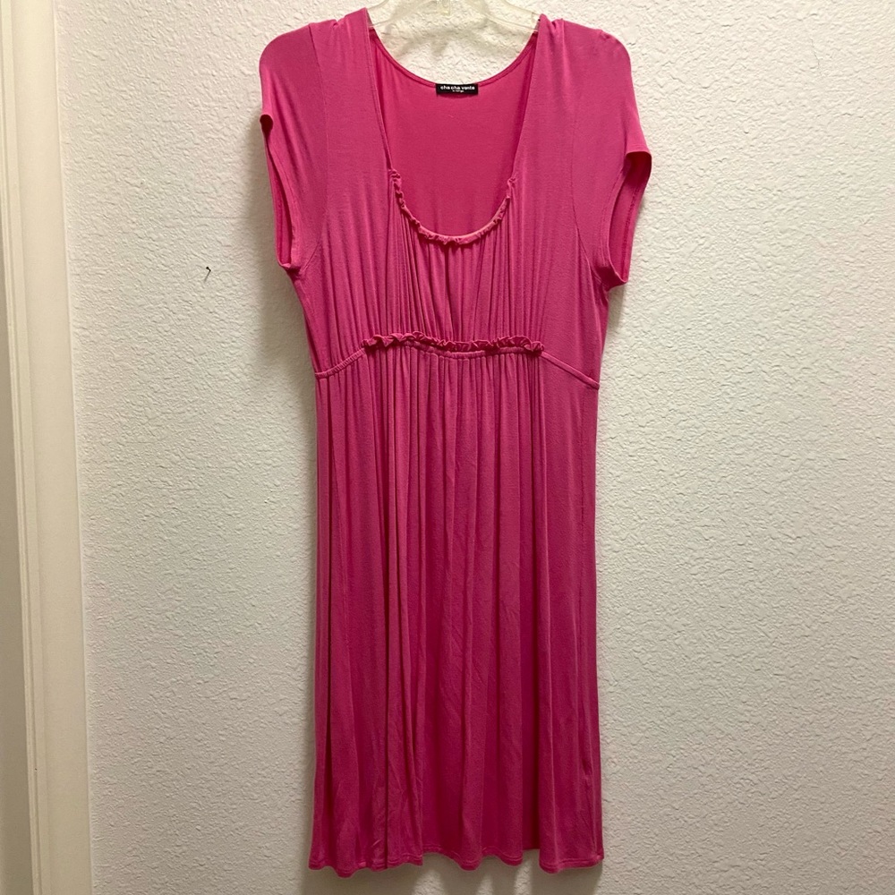 Hot Pink Mini / Midi Dress